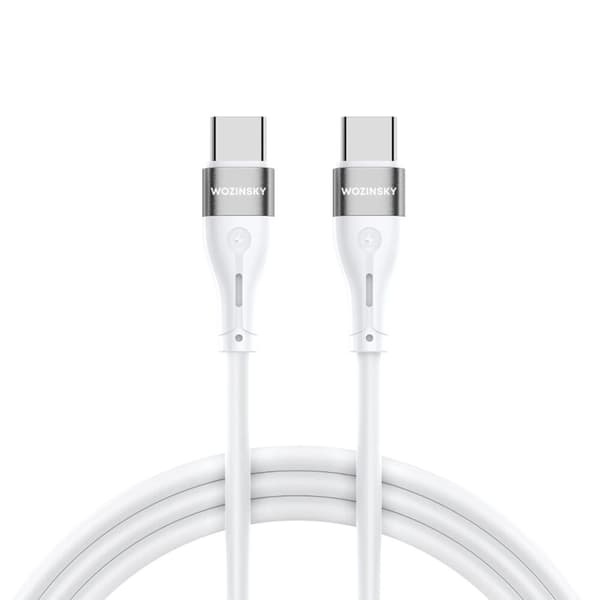 Wozinsky WSTCC2 USB-C / USB-C PD 65W kabel 2 m - vit