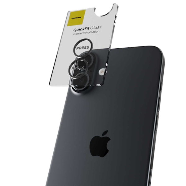 Rymdfall Härdat Glas Quickfit-Kamera För Iphone 16 16 Plus Svart