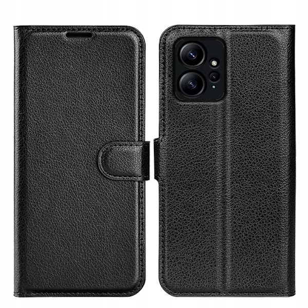 Litchi-Fodral För Xiaomi Redmi Note 12 4G Svart Skydd