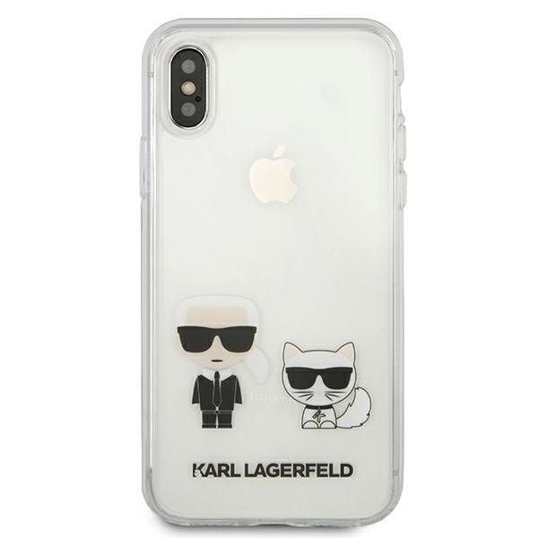 Karl Lagerfeld KLHCI65CKTR iPhone Xs Max hårdfodral Transparent Karl & Choupette