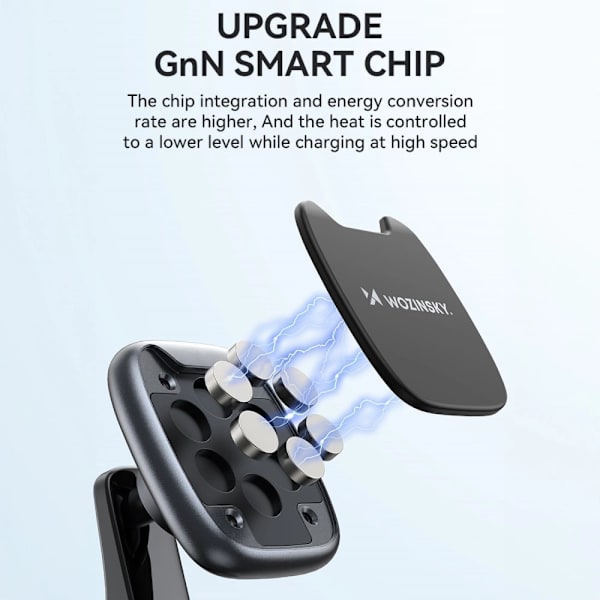 Wozinsky WUMTD magnetisk telefonholder for bildashbord - svart