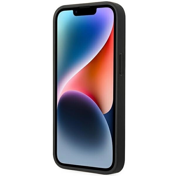 BMW LÆDER CARBON ETUI TIL IPHONE 14 PLUS - SORT