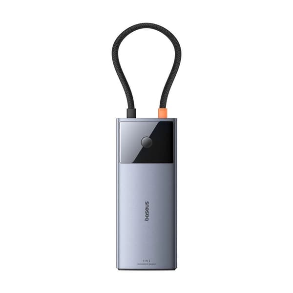 BASEUS MULTIFUNKTIONEL USB HUB 6IN1 USB-A/USB-C/USB-C PD/HDMI/RJ45 SORT