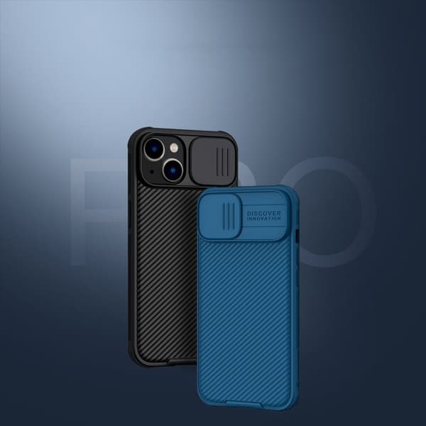Nillkin CamShield Pro-deksel iPhone 14 Plus Armor-deksel kamerabeskyttelse? blå