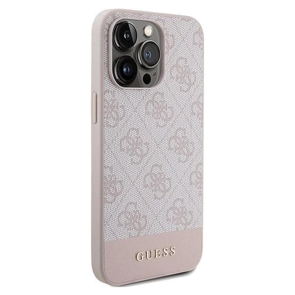 Guess 4G Stripe Collection beskyttelsesdeksel til iPhone 14 Pro - rosa