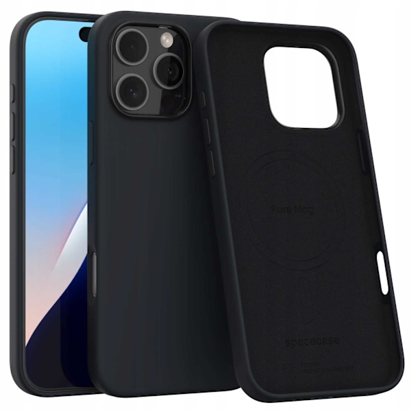 Spacecase Case Cover Till Iphone 16 Pro Max Black För Magsafe