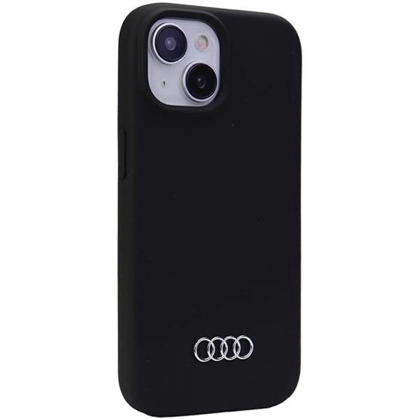 AUDI SILIKONE COVER TIL IPHONE 15 PLUS - SORT