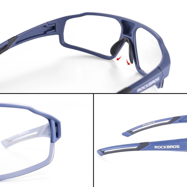Rockbros SP216BL Photochromic UV400 sykkelbriller - blå