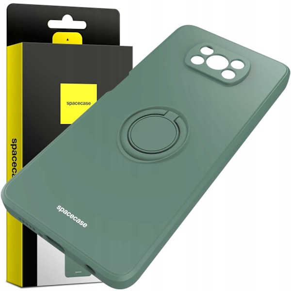 Spacecase Silikonecase Ring För Poco X3 Pro Nfc Mörkgrön Skydd