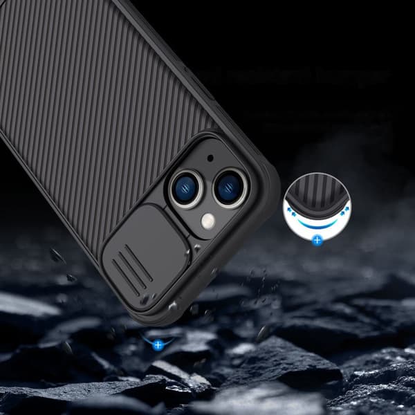 Nillkin CamShield Pro-deksel iPhone 14 Plus Armor-deksel kamerabeskyttelse? blå