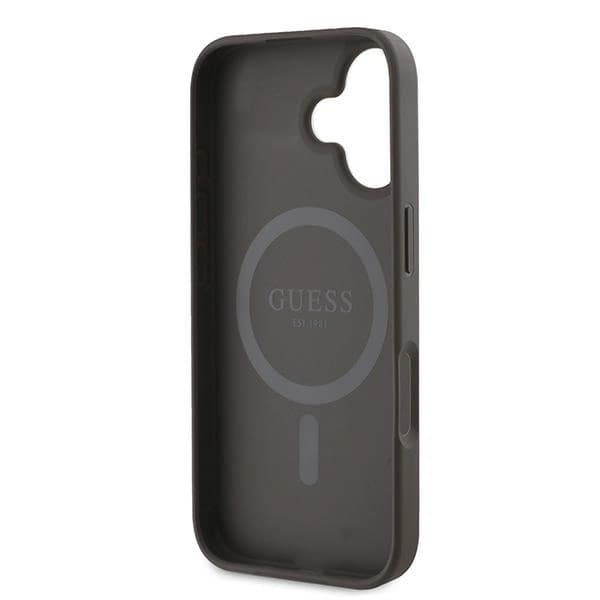 GUESS 4G PRINTED STRIPES MAGSAFE ETUI TIL IPHONE 16 PLUS - BRUN