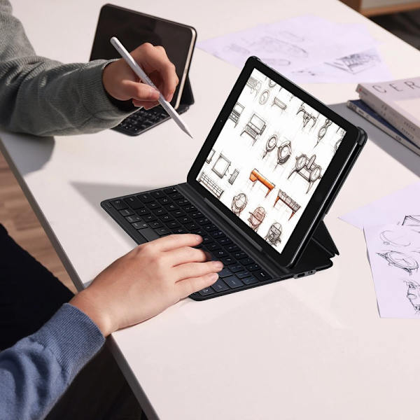 Baseus Brilliance Series Keyboard Case for iPad 10.2 (2019/2020/2021) + USB-C-kabel - Svart