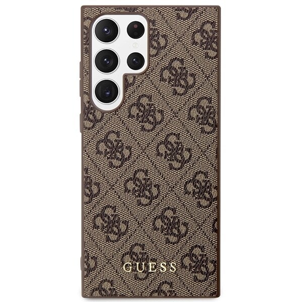 Guess GUHCS23LG4GFBR S23 Ultra S918-veske - Brun 4G metallgulllogo