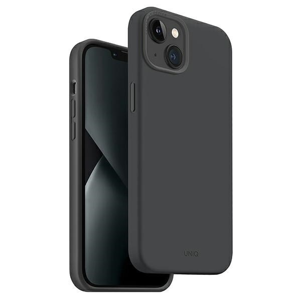 Uniq Lino Hue deksel til iPhone 14 Plus Magclick Ladeenhet - grå