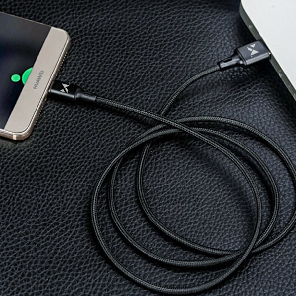 Wozinsky USB - USB Type C-kabel 2,4A 1m svart (WUC-C1B)