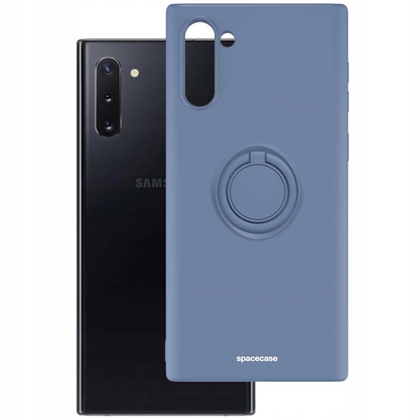Spacecase Silikonecase Ring För Galaxy Note 10 Blue Case Cover