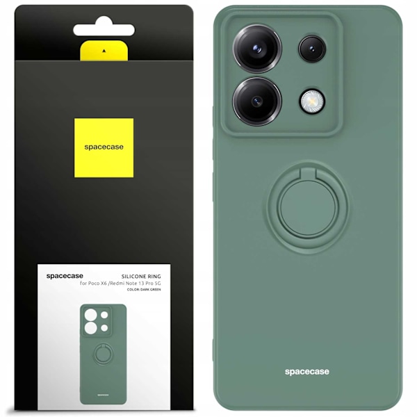 Spacecase Silikonecase Ring För Poco X6 Rm Note 13 Pro 5G Dark