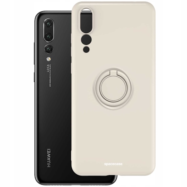 Spacecase Silikoncase Ring För Huawei P20 Pro Bone Cover