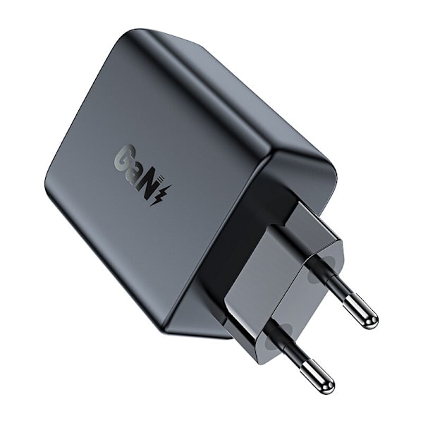 Acefast A29 PD50W GaN (USB-C+USB-C) toportslader svart