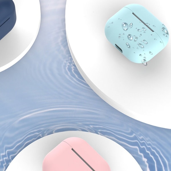 Veske for AirPods 2 / AirPods 1 mykt silikondeksel for hodetelefoner blå (etui C)
