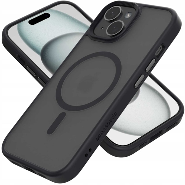 Spacecase Hybrid-Fodral För Iphone 15 Plus Svart Skydd