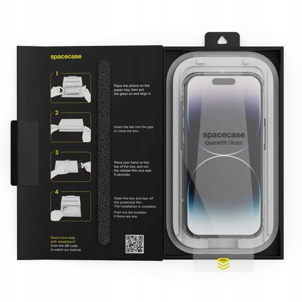 Spacecase Quickfit Härdat Glas För Iphone 14 Pro 6,1 Tum