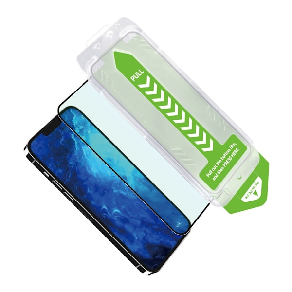 9H herdet glass med monteringsramme for iPhone 14 Wozinsky Premium Glass - svart