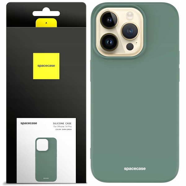 Spacecase Silikonfodral För Iphone 14 Pro Max Mörkgrön