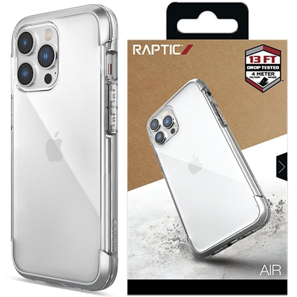 Raptic X-Doria Air Deksel til iPhone 14 Pro Max, pansret deksel, sølv