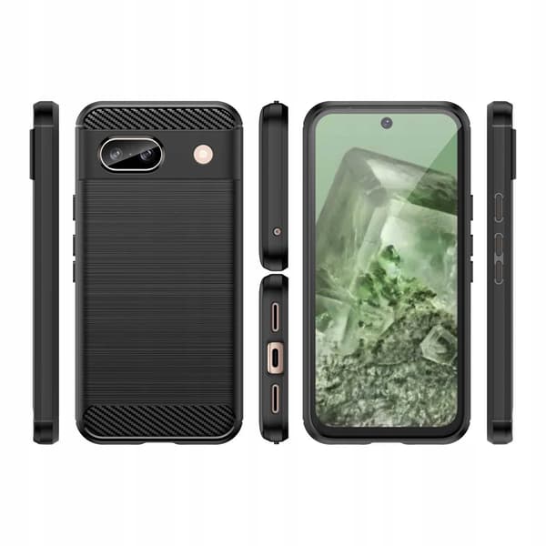 Spacecase Carbon Case För Google Pixel 8A Svart Telefon