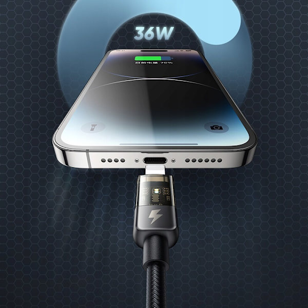 MCDODO USB-C LIGHTNING SNABB LADDNINGSKABEL 36W IPHONE 13 14 2M LED