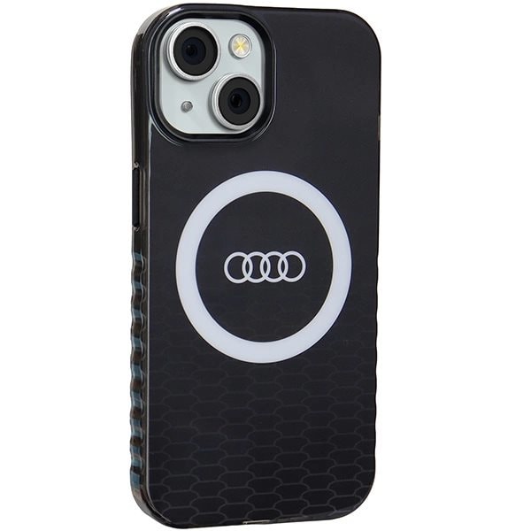 Audi IML Big Logo MagSafe beskyttelsesdeksel til iPhone 15 / 14 / 13 - svart