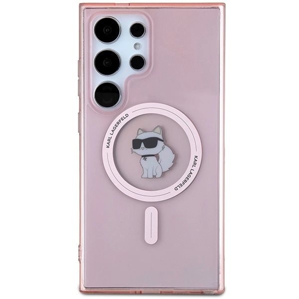Karl Lagerfeld IML Choupette MagSafe-deksel til Samsung Galaxy S24 Ultra - Rosa