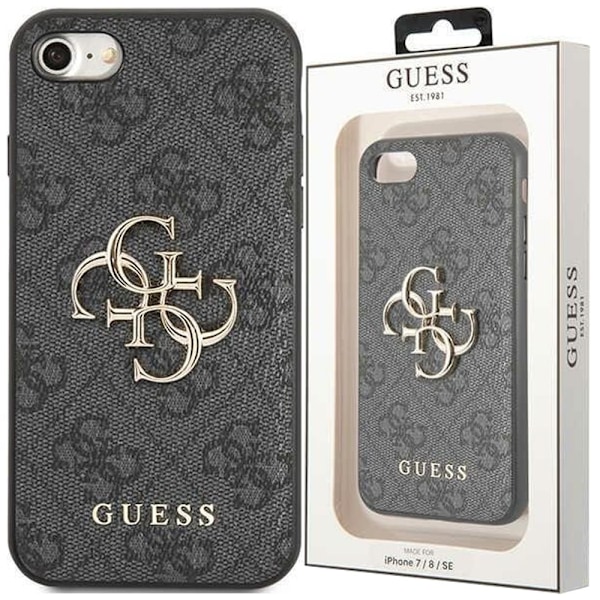 Guess GUHCI84GMGGR deksel iPhone 7 / 8 / SE 2020 / SE 2022 - grå hardt deksel 4G Big Metal Logo