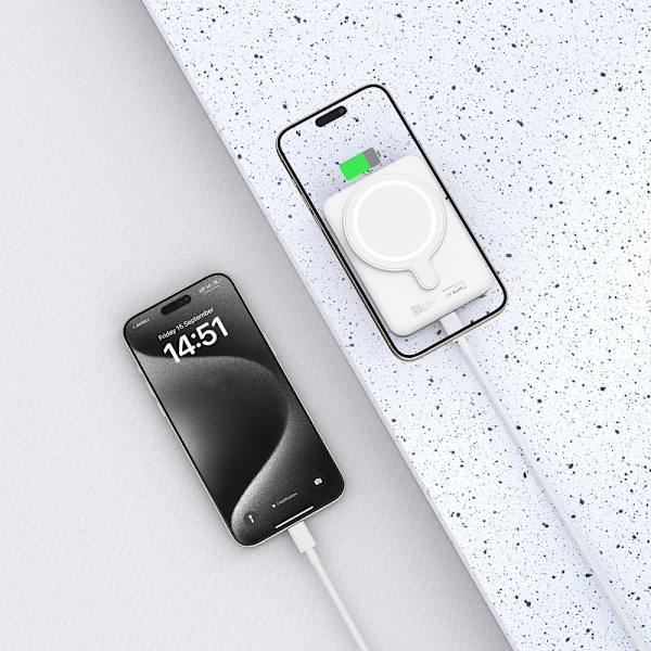 TECH-PROTECT PB10 LIFEMAG MAGSAFE POWER BANK 5000MAH HVIT