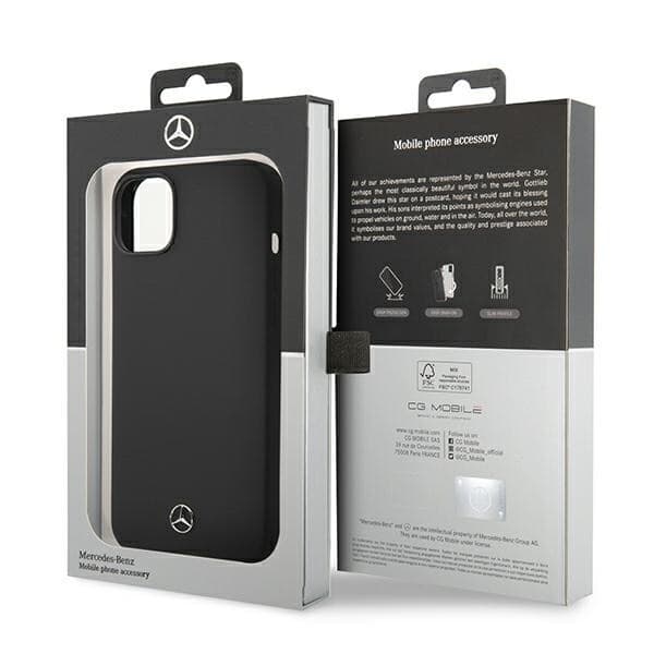 MERCEDES SILICONE LINE ETUI TIL IPHONE 14 PLUS - SORT