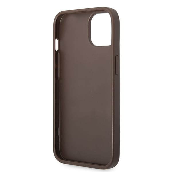 Guess GUHCP15MG4GFBR iPhone 15 Plus 6.7 brun/brunt hardt deksel 4G Metal Gold Logo