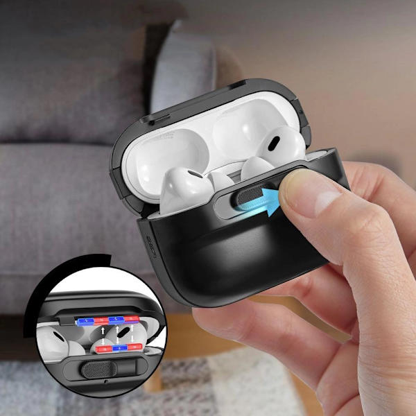 ESR Pulse Halolock-deksel med MagSafe for Apple AirPods Pro 1/2 - Svart