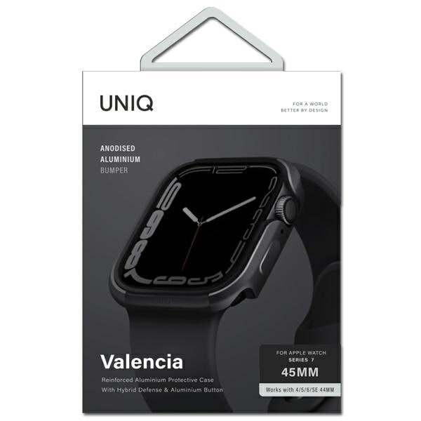 UNIQ veske Valencia Apple Watch Series 4/5/6/7/8/SE/SE2 45/44mm. grafitt/grafitt