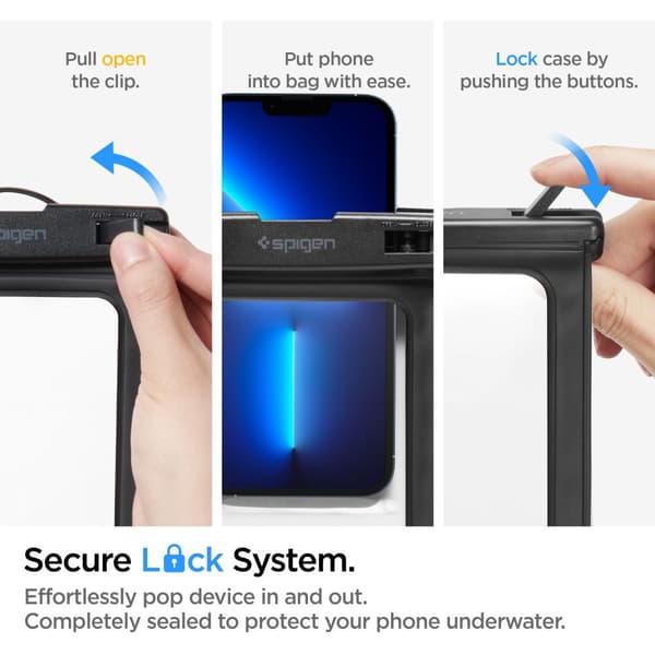 SPIGEN A601 UNIVERSAL VANDTÆT ETASKE 2-PACK SORT