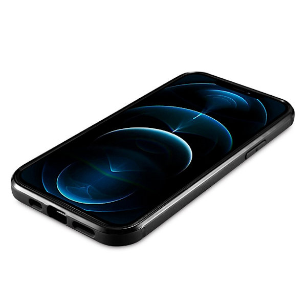 ICARER CASE CASE LÆDERCOVER TIL IPHONE 12 PRO MAX SORT