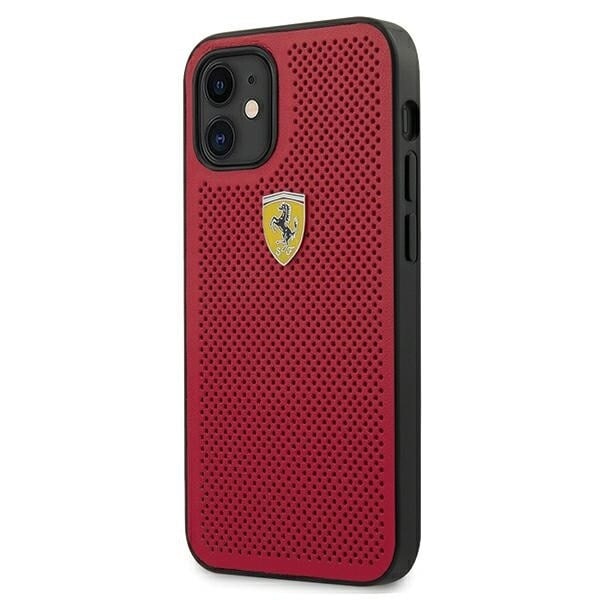 FERRARI ON TRACK PERFORERET ETUI TIL IPHONE 12 MINI - RØD