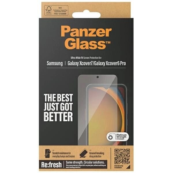 PanzerGlass Ultra-Wide Fit herdet glass for Samsung Galaxy Xcover7 / Xcover6 Pro