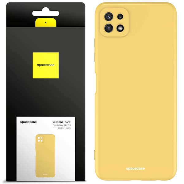 Spacecase Silikonskydd För Samsung Galaxy A22 5G Gul