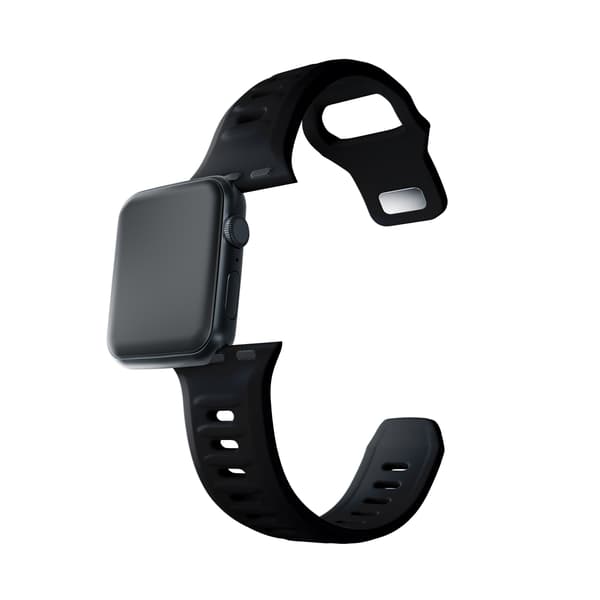 38/40/41 MM SORT - 3MK SILIKONE URREM TIL APPLE