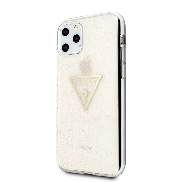 Guess GUHCN58SGTLGO iPhone 11 Pro gull/gull hardt deksel Glitter Triangle