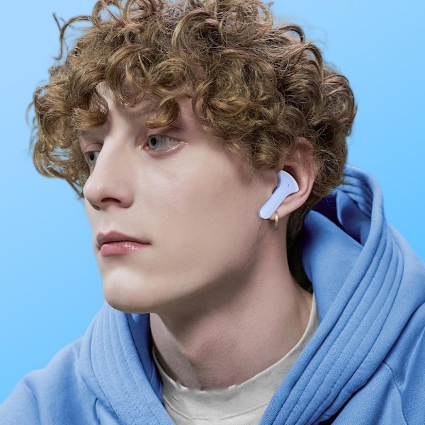 Acefast in-ear TWS trådløse Bluetooth-hodetelefoner lyseblå (T6 isblå)