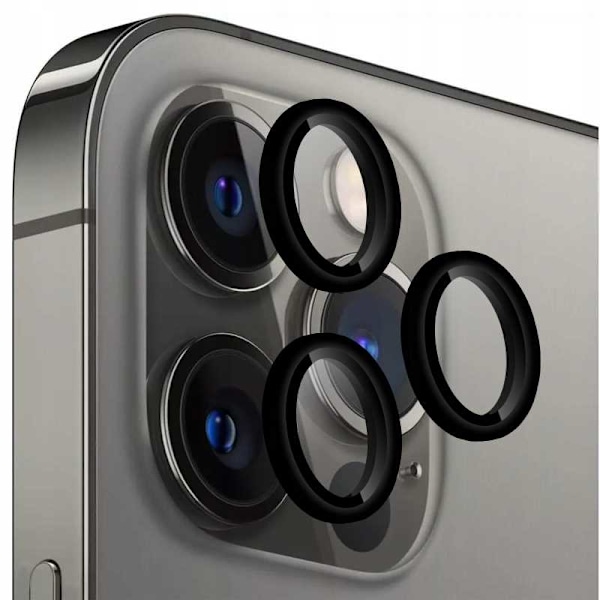 Spacecase Case Cover Till Iphone 12 Pro Max Sc Camera Ring Svart