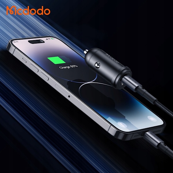 MCDODO SNABB BILLADDARE FOR PHONE USB-C LED + LYNKABEL