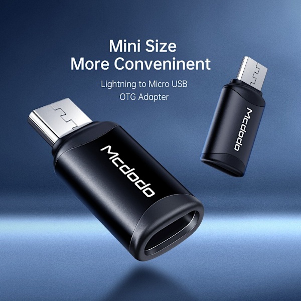 Mcdodo telefonadapter USB-C till Micro USB-adapter, svart